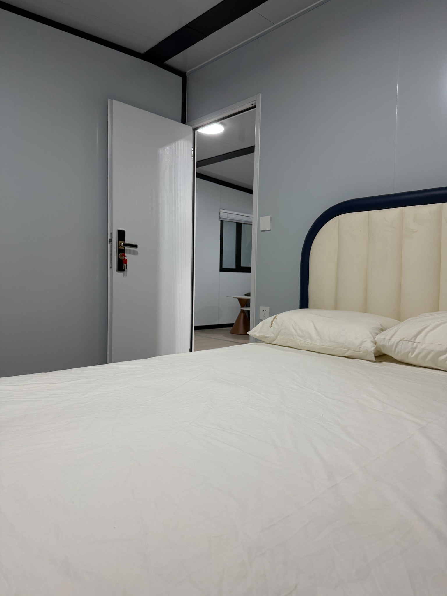Completed expandable container house bedroom