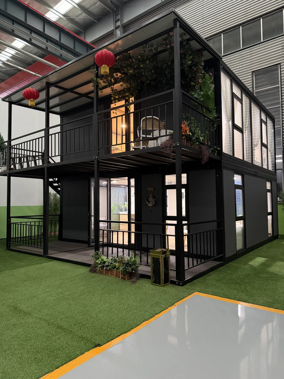 Front angle of double-storey custom expandable house