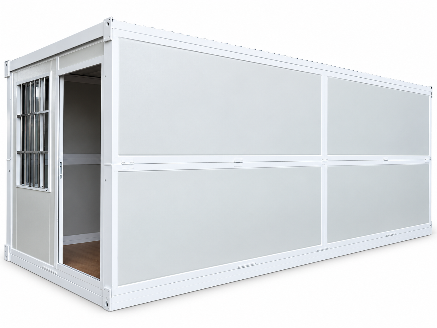 White X-type folding container house