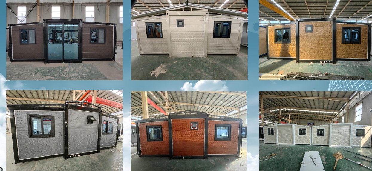 Expandable container house exterior configuration references